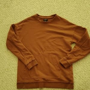 Rust orange men's pullover sweatshirt